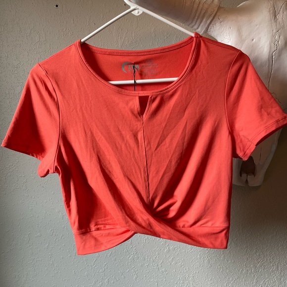 ZYIA Tops - ✨SOLD✨ Zyia Active Coral Go To Crop Sz Large